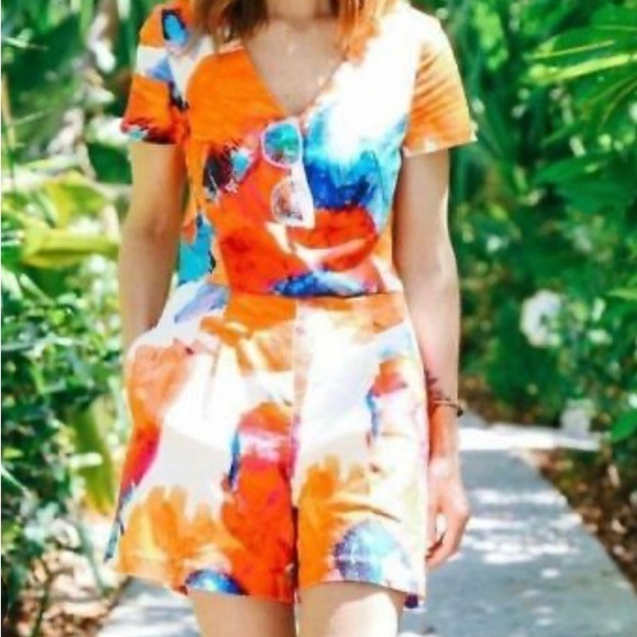 Trina Turk Multi Colored Florencia Romper - Picture 3 of 4